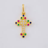Dije Cruz Tupida 1.1 g / 2 cm Oro Amarillo 18K
