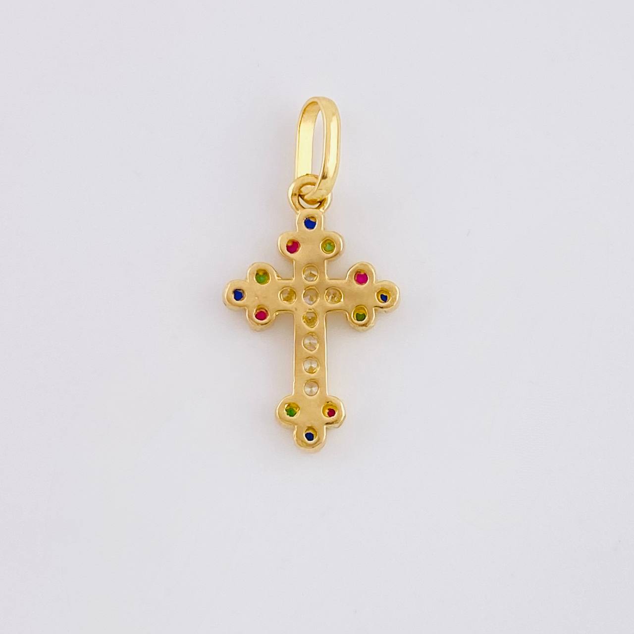 Dije Cruz Tupida 1.1 g / 2 cm Oro Amarillo 18K