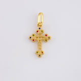 Dije Cruz Tupida 1.1 g / 2 cm Oro Amarillo 18K