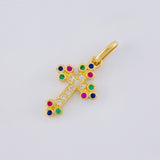 Dije Cruz Tupida 1.1 g / 2 cm Oro Amarillo 18K