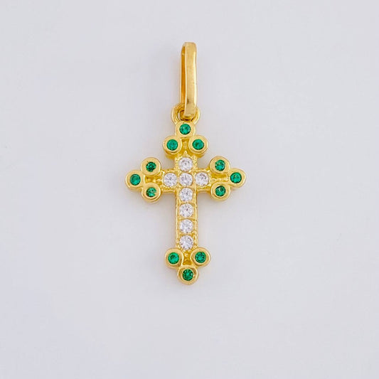 Dije Cruz Tupida 1.05 g / 2.2 cm Oro Amarillo 18K