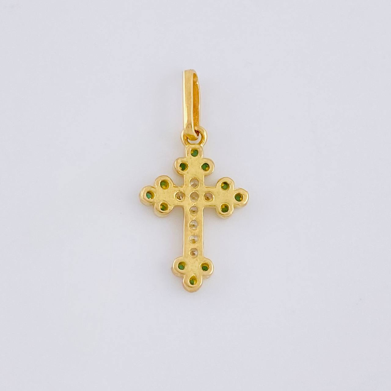 Dije Cruz Tupida 1.05 g / 2.2 cm Oro Amarillo 18K