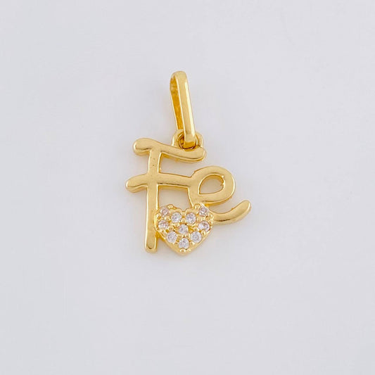 Dije Fe Corazon Tupido 1.2 g / 1.7 cm Oro Amarillo 18K
