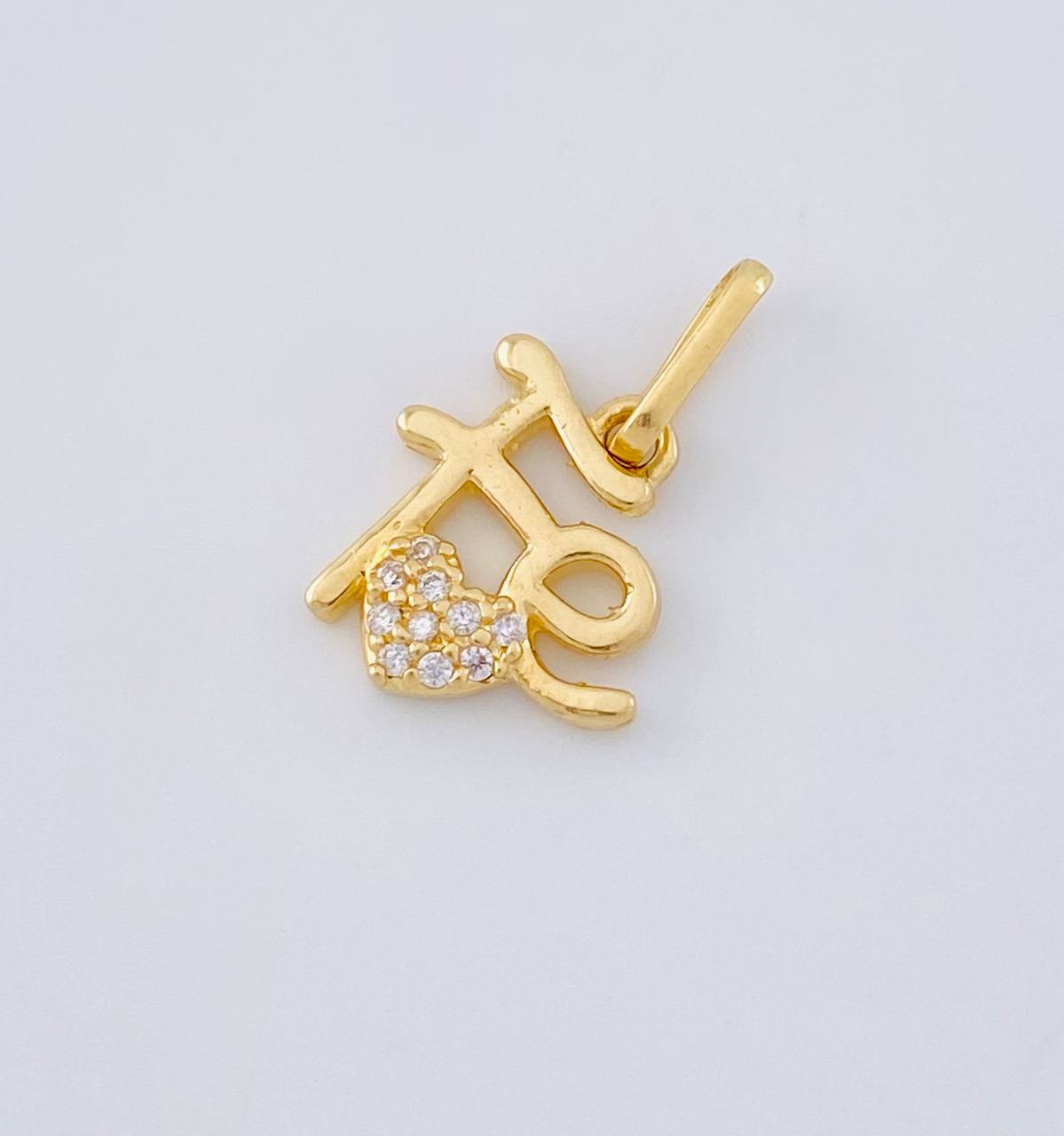 Dije Fe Corazon Tupido 1.2 g / 1.7 cm Oro Amarillo 18K