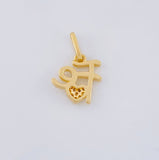 Dije Fe Corazon Tupido 1.2 g / 1.7 cm Oro Amarillo 18K