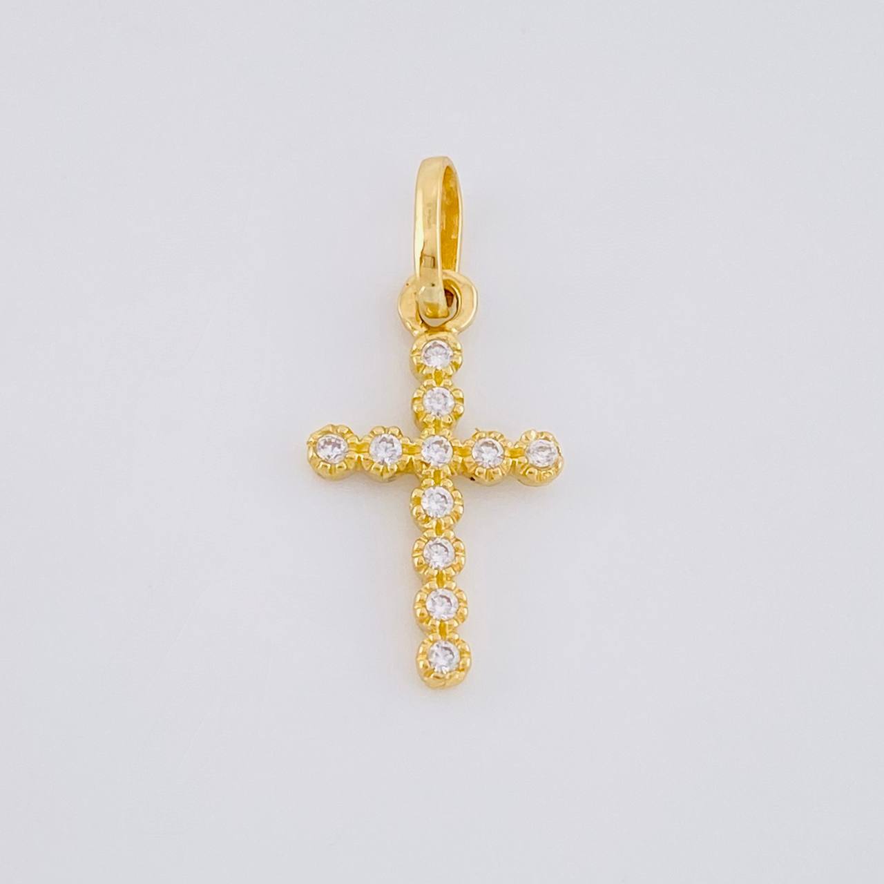 Dije Cruz Tupida 0.7 g / 2 cm Oro Amarillo 18K