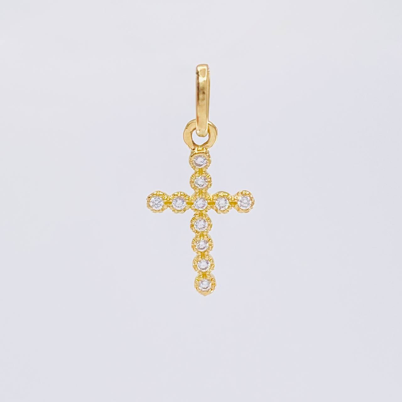Dije Cruz Tupida 0.7 g / 2 cm Oro Amarillo 18K