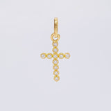 Dije Cruz Tupida 0.7 g / 2 cm Oro Amarillo 18K