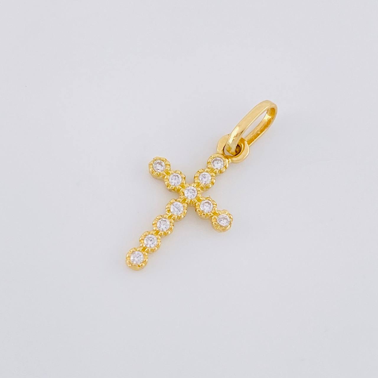 Dije Cruz Tupida 0.7 g / 2 cm Oro Amarillo 18K