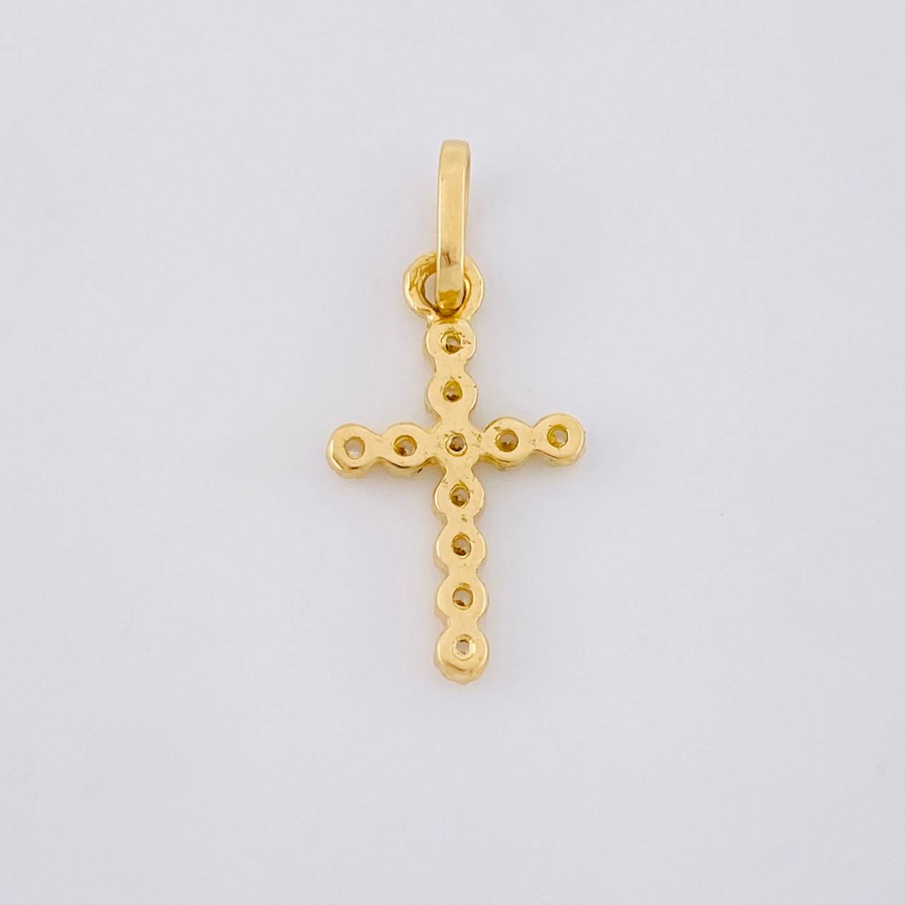 Dije Cruz Tupida 0.7 g / 2 cm Oro Amarillo 18K