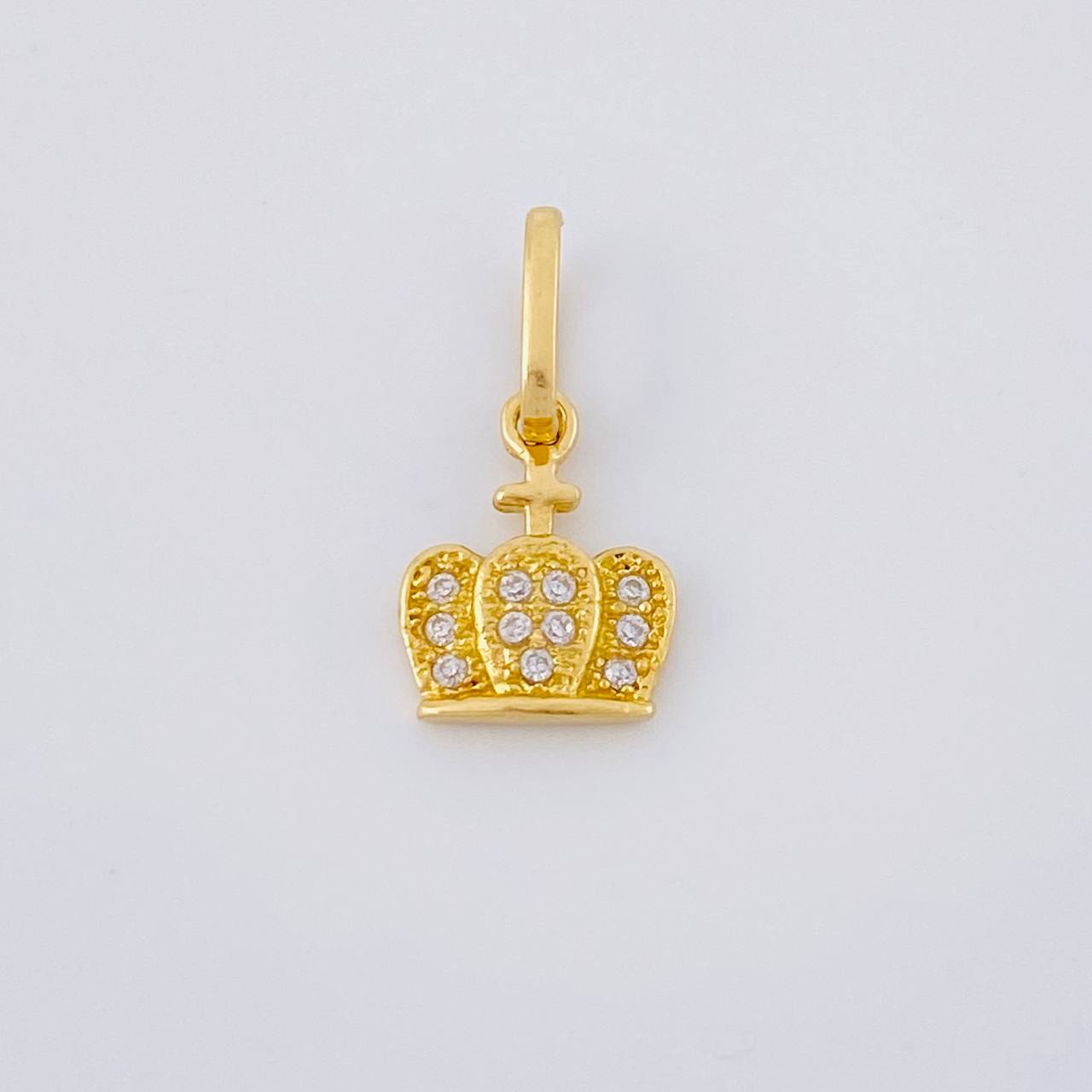 Dije Corona Tupida 0.8 g / 1.6 cm Oro Amarillo 18K