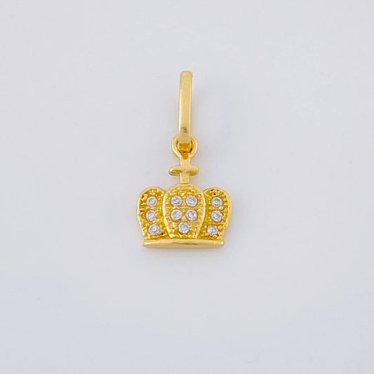 Dije Corona Tupida 0.8 g / 1.6 cm Oro Amarillo 18K