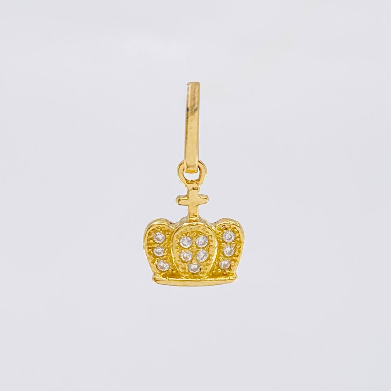 Dije Corona Tupida 0.8 g / 1.6 cm Oro Amarillo 18K
