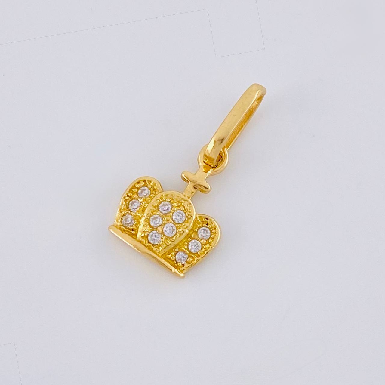 Dije Corona Tupida 0.8 g / 1.6 cm Oro Amarillo 18K
