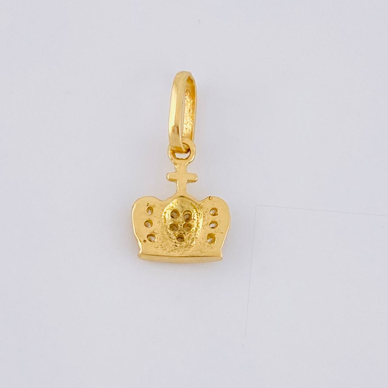Dije Corona Tupida 0.8 g / 1.6 cm Oro Amarillo 18K