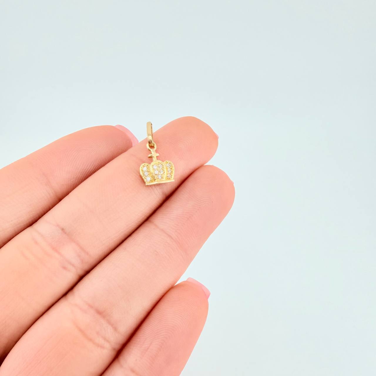 Dije Corona Tupida 0.8 g / 1.6 cm Oro Amarillo 18K