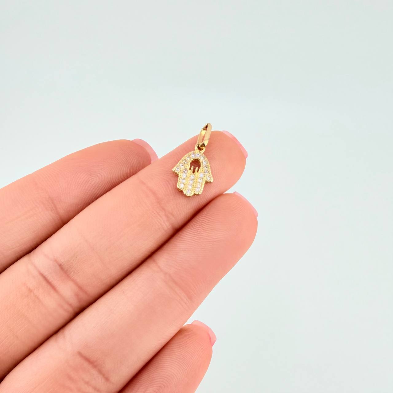 Dije Mano Hamsa 0.85 g / 1.7 cm Oro Amarillo 18K