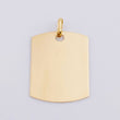 Dije Placa Rectangular Ovalada 1.9 g / 2.8 cm Oro Amarillo 18K
