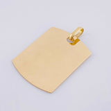 Dije Placa Rectangular Ovalada 1.9 g / 2.8 cm Oro Amarillo 18K