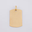 Dije Placa Rectangular Ovalada 1.1 g / 2.4 cm Oro Amarillo 18K