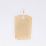 Dije Placa Rectangular Ovalada 1.05 g / 2.4 cm Oro Amarillo 18K