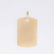 Dije Placa Rectangular 1.35 g / 2.5 cm Oro Amarillo 18K