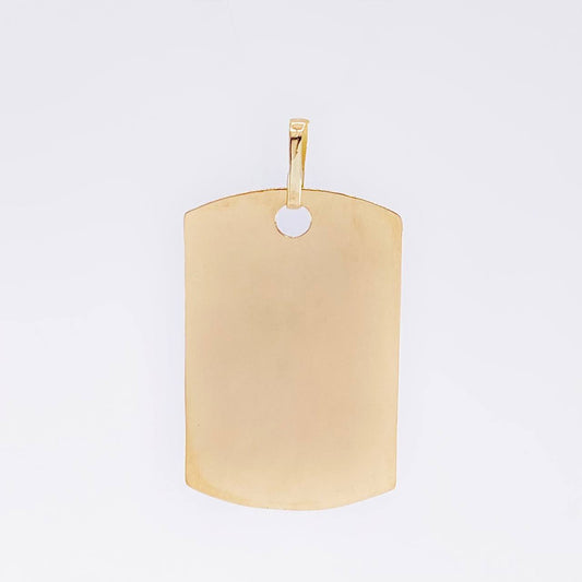 Dije Placa Rectangular 1.35 g / 2.5 cm Oro Amarillo 18K