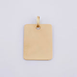 Dije Placa Cuadrada 1.4 g / 2.5 cm Oro Amarillo 18K