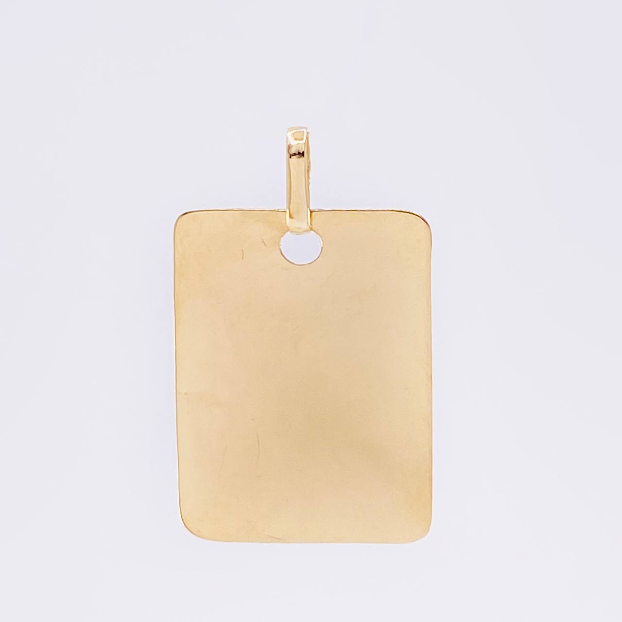 Dije Placa Cuadrada 1.8 g / 2.7 cm Oro Amarillo 18K