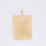 Dije Placa Cuadrada 1.8 g / 2.7 cm Oro Amarillo 18K