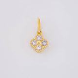 Dije Flor Trebol Cuatro Hojas 0.5 g / 1.2 cm Oro Amarillo 18K
