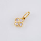 Dije Flor Trebol Cuatro Hojas 0.5 g / 1.2 cm Oro Amarillo 18K