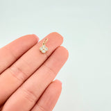 Dije Flor Trebol Cuatro Hojas 0.5 g / 1.2 cm Oro Amarillo 18K