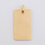 Dije Placa Rectangular 1.45 g / 2.7 cm Oro Amarillo 18K