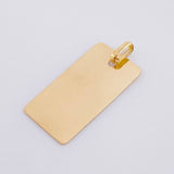 Dije Placa Rectangular 1.4 g / 2.7 cm Oro Amarillo 18K