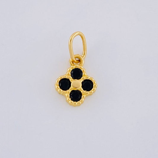 Dije Flor Trebol Cuatro Hojas 0.5 g / 1.2 cm Oro Amarillo 18K