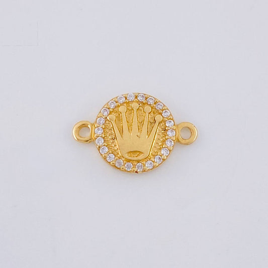 Herraje Circulo Corona 1.45 g / 1.5 cm Oro Amarillo 18K