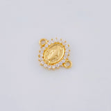 Herraje Virgen Milagrosa 0.75 g / 1.2 cm Oro Amarillo 18K