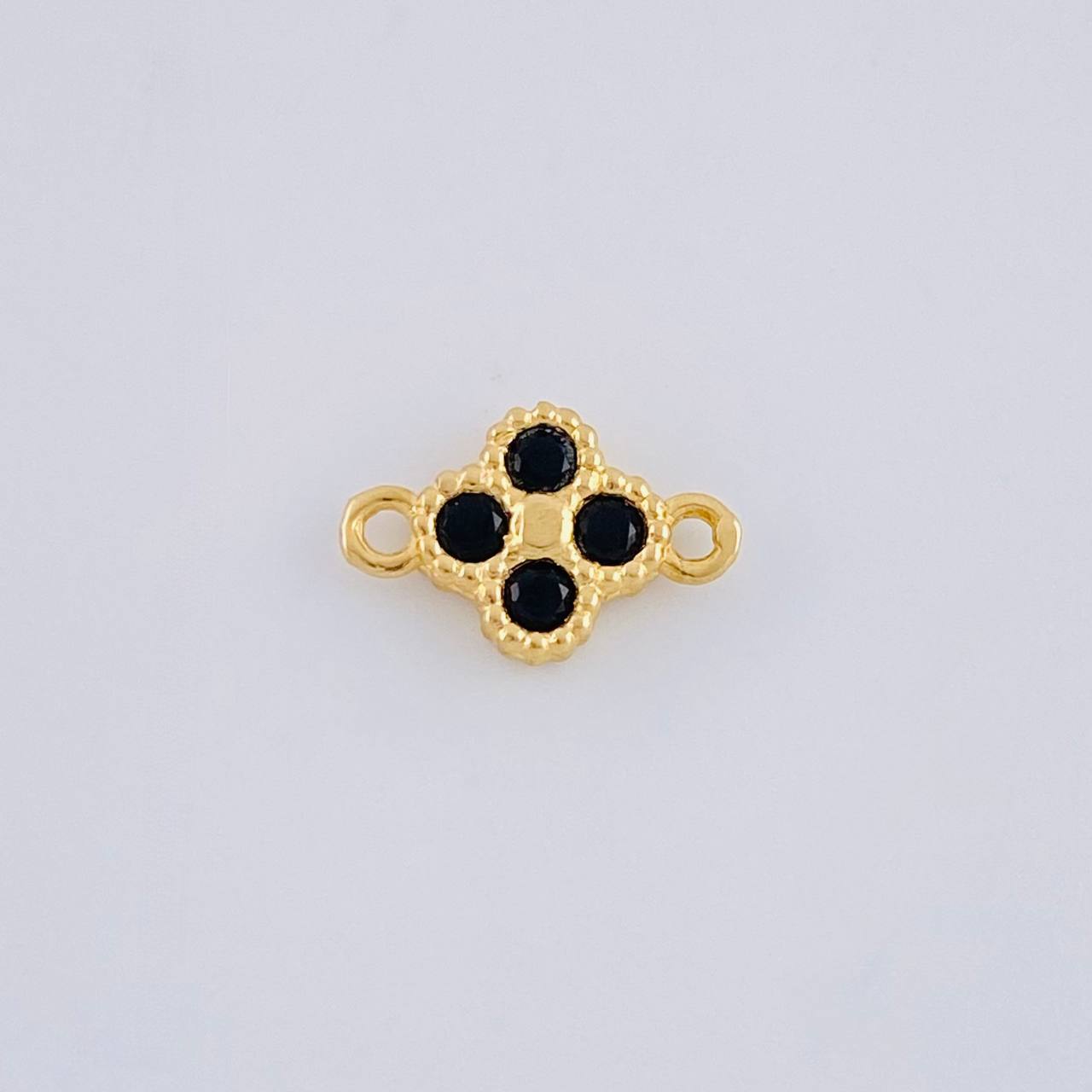 Herraje Flor Trebol Cuatro Hojas 0.65 g / 1 cm Oro Amarillo 18K