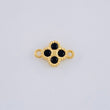 Herraje Flor Trebol Cuatro Hojas 0.65 g / 1 cm Oro Amarillo 18K