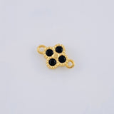 Herraje Flor Trebol Cuatro Hojas 0.65 g / 1 cm Oro Amarillo 18K