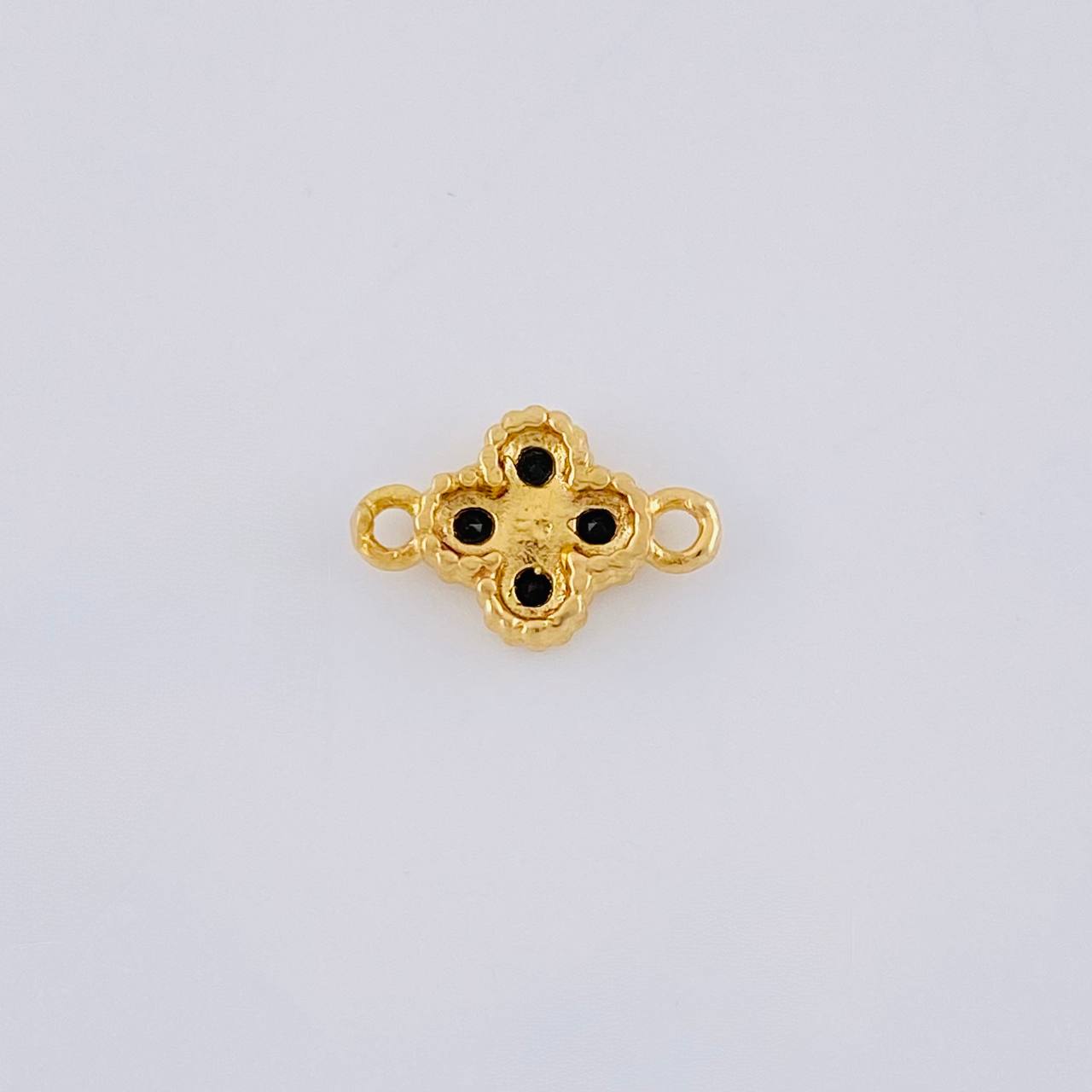 Herraje Flor Trebol Cuatro Hojas 0.65 g / 1 cm Oro Amarillo 18K