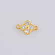 Herraje Flor Trebol Cuatro Hojas 0.4 g / 1 cm Oro Amarillo 18K