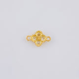 Herraje Flor Trebol Cuatro Hojas 0.45 g / 1 cm Oro Amarillo 18K