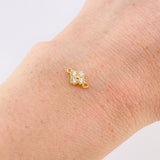 Herraje Flor Trebol Cuatro Hojas 0.45 g / 1 cm Oro Amarillo 18K