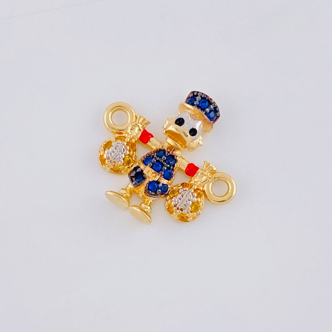 Herraje Pato Bolsa Dinero 1.35 g / 1.6 cm Oro Amarillo 18K