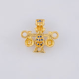 Herraje Pato Bolsas Dinero 1.5 g / 1.6 cm Oro Amarillo 18K