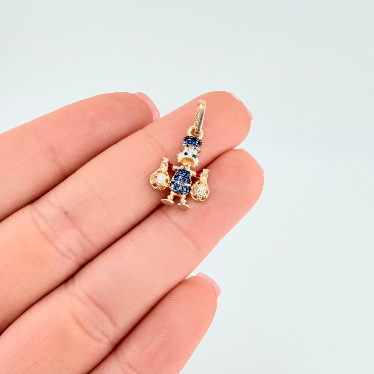 Dije Pato Bolsa Dinero 1.45 g / 2.2 cm Oro Amarillo 18K