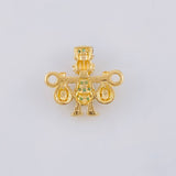 Herraje Pato Bolsas Dinero 1.45 g / 1.6 cm Oro Amarillo 18K