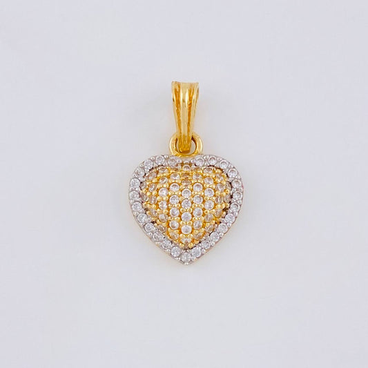 Dije Corazón Tupido 1.75 g / 1.9 cm Oro Amarillo 18K